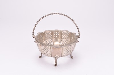 Lot 100 - A Victorian silver sugar basket