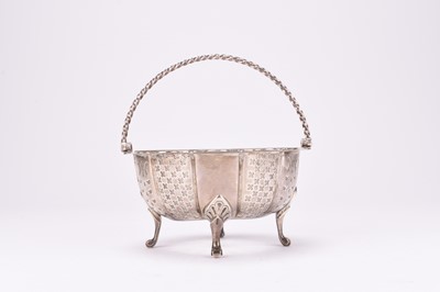 Lot 100 - A Victorian silver sugar basket