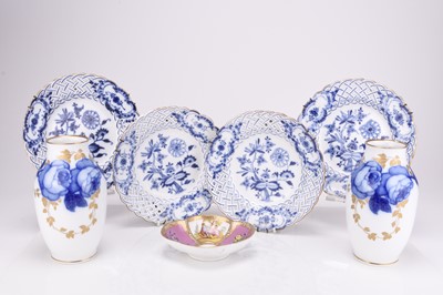 Lot 168 - Continental porcelain including Meissen, outside decorated, and Rosenthal