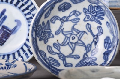 Lot 1 - A group of Chinese blue and white porcelain, mainly Ming Dynasty