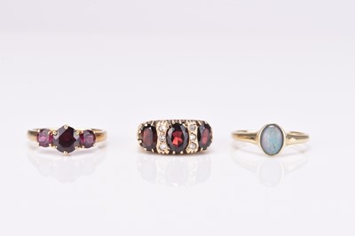 Lot 162 - Three 9ct gold rings