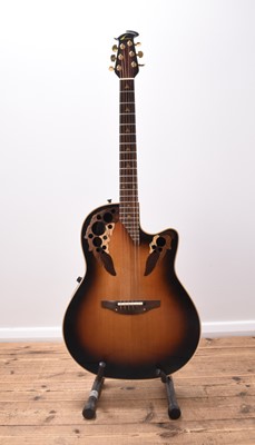 Lot 481 - An Ovation Elite steel string electro-acoustic guitar, 1980s