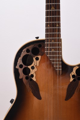 Lot 481 - An Ovation Elite steel string electro-acoustic guitar, 1980s