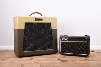 Lot 501 - Two vintage amplifiers: A Vox Escort and a Guild Masteramp 66-J