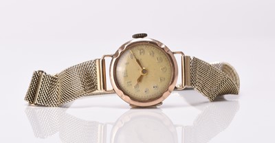 Lot 313 - A lady's 9ct gold bracelet watch