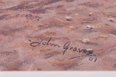 Lot 651 - John Michael Groves (1937-2019) A Coach and Six Racing a Train