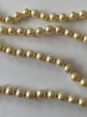 Lot 217 - A single strand graduated cultured pearl necklace