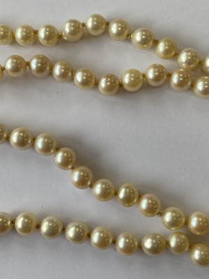 Lot 217 - A single strand graduated cultured pearl necklace