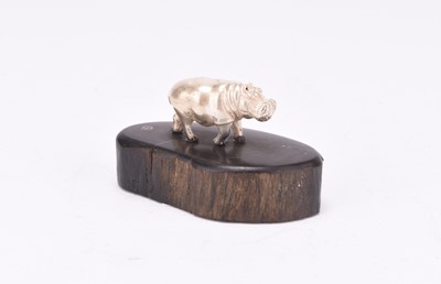 Lot 44 - A Patrick Mavros silver model of a hippopotamus