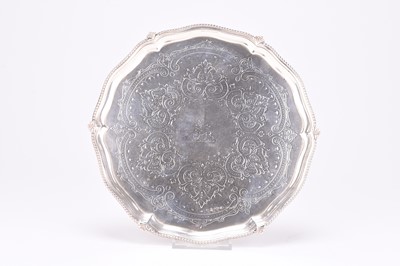 Lot 40 - A Victorian silver salver