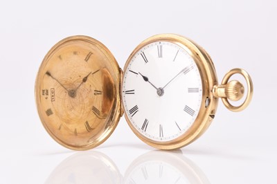 Lot 307 - An 18ct gold hunter pocket watch