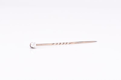 Lot 290 - An old cut diamond set stick pin