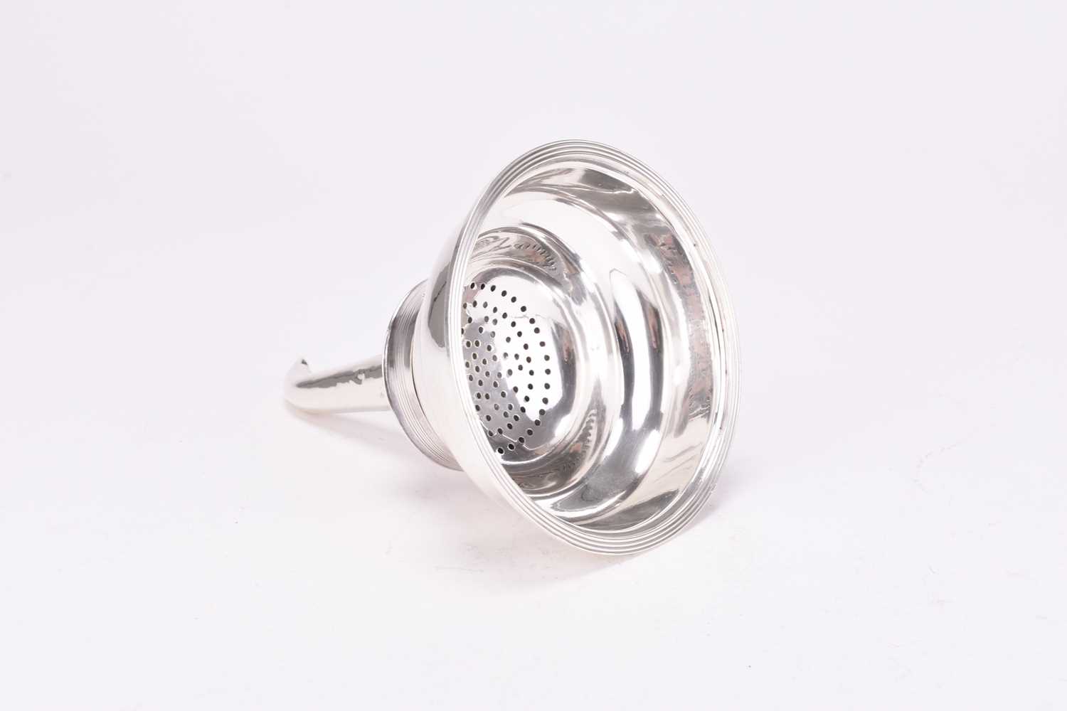 Lot 30 - A George III silver wine funnel