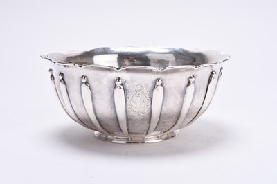 Lot 8 - A George II Irish silver bowl by Alexander Brown