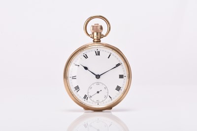 Lot 308 - A 9ct gold open face pocket watch