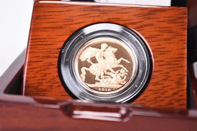 Lot 231 - The 2016 UK gold proof sovereign, Elizabeth II 90th birthday edition