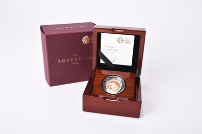 Lot 230 - The 2017 UK gold proof Piedfort sovereign