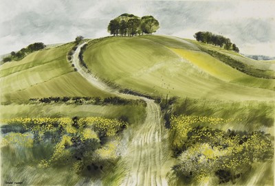 Lot 361 - Ronald Maddox (1930-2018) Rural Landscape at Urchfont, Wiltshire