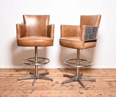 Lot 230 - Timothy Oulton, a pair of swing bar stools