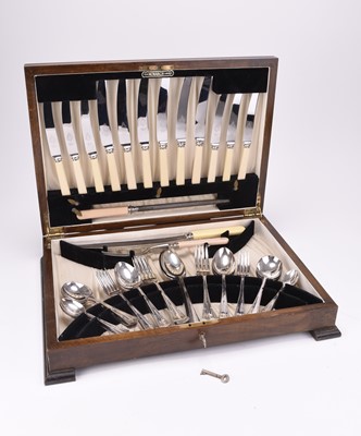 Lot 64 - An Art Deco canteen of silver plated cutlery