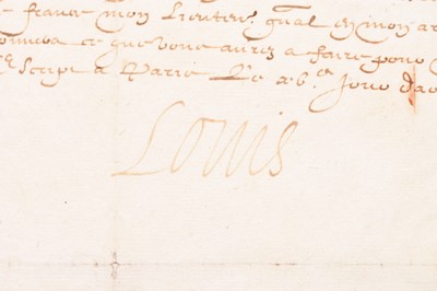 Lot 53 - Louis XIII (1601-43) King of France 1610-43. Letter signed.