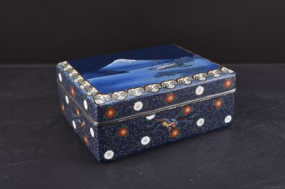 Lot 238 - A Japanese cloisonne box and cover by Hayashi Kodenji