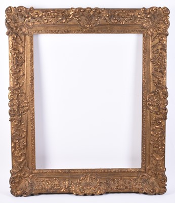 Lot 609 - Large early 20th century carved giltwood French style swept frame