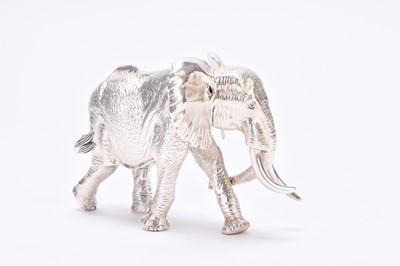 Lot 15 - A Patrick Mavros silver model of an elephant; JOAO