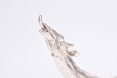 Lot 16 - A Patrick Mavros silver model of a giraffe