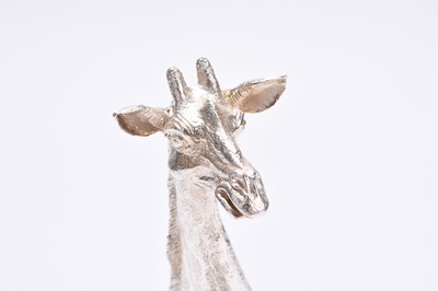 Lot 17 - A Patrick Mavros silver model of a giraffe