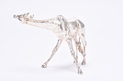 Lot 18 - A Patrick Mavros silver model of a giraffe