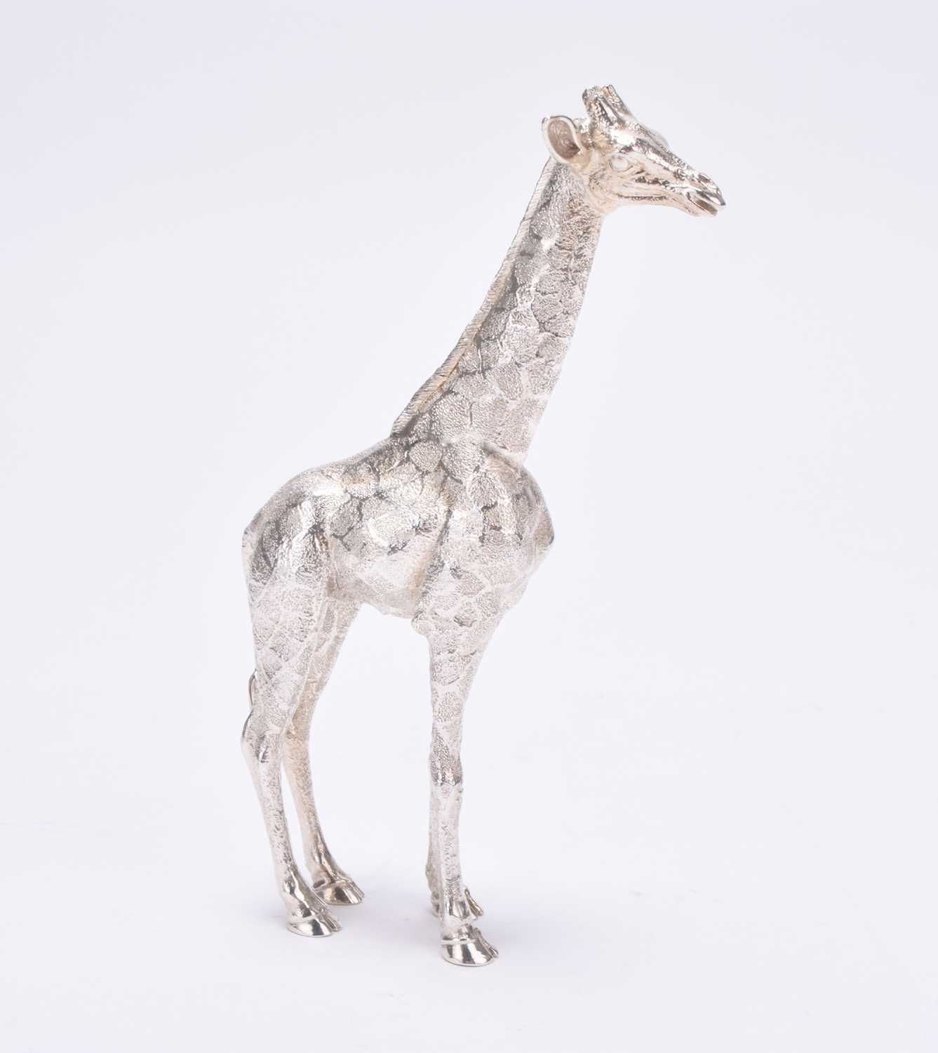 Lot 19 - A Patrick Mavros silver model of a giraffe