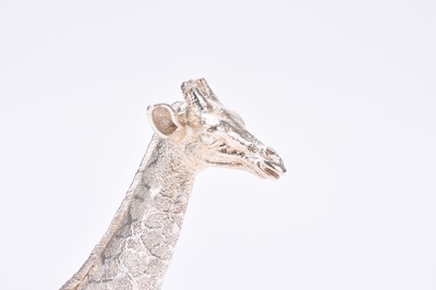 Lot 19 - A Patrick Mavros silver model of a giraffe