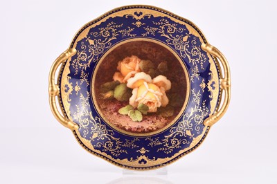 Lot 108 - Coalport dessert service painted with roses by Chivers and Howard, early 20th century