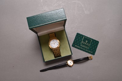 Lot 333 - Gucci: A gentleman's bracelet watch and a lady's wristwatch