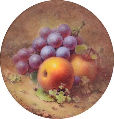 Lot 714 - Frederick H Chivers (19th-20th Century) Pair of Still Life Studies of Peaches, Apples and Grapes