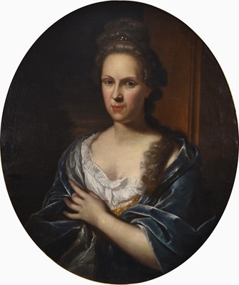 Lot 7 - Pieter van der Werff (1665-1722) Oval Portrait of a Lady