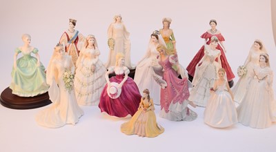 Lot 529 - Coalport Royal Brides and other similar figures