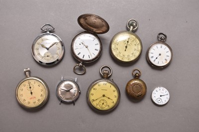 Lot 342 - A group of various pocket watches and a wristwatch