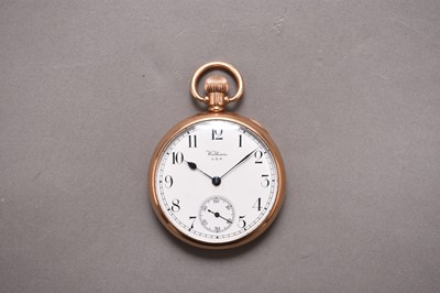 Lot 269 - Waltham: A 9ct gold pocket watch