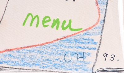 Lot 45 - David Hockney RA (b.1937) Saltaire Mill's Salts Diner Menu