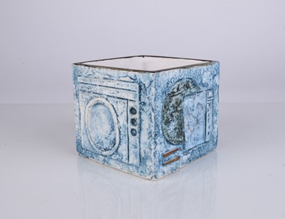 Lot 540 - Troika square open vase by Beverley Ellwood, early 1970s