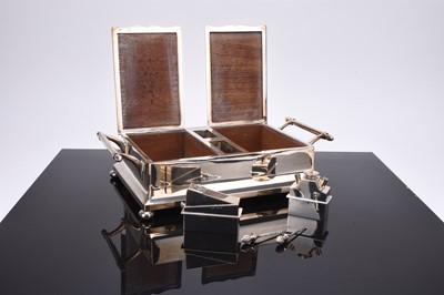 Lot 5 - A silver mounted smoker's compendium