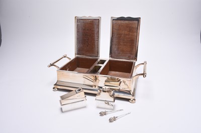 Lot 5 - A silver mounted smoker's compendium