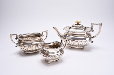 Lot 20 - A late Victorian three piece silver tea service