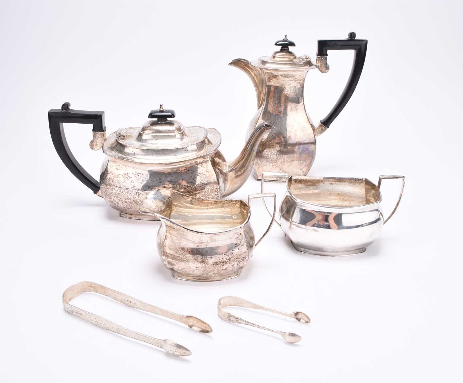 Lot 21 - A four-piece silver tea service