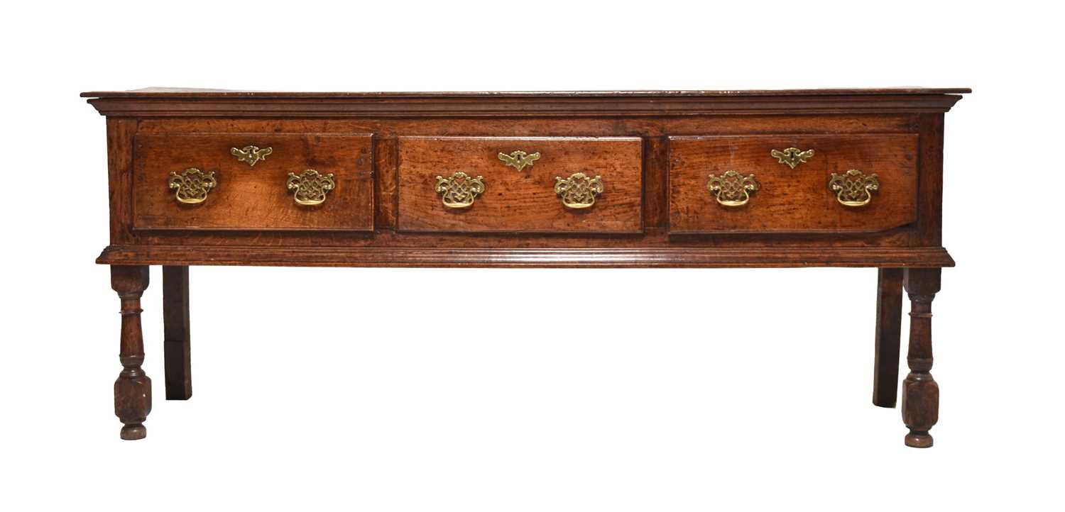 Lot 183 - A 17th century oak dresser base