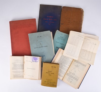 Lot 4 - Nine military-related handbooks and pocket books, 1914-1957