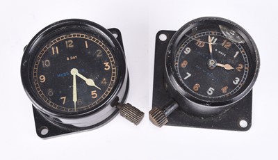 Lot 180 - WW2 RAF Aircraft clocks - MK.IIC and MKII B ER