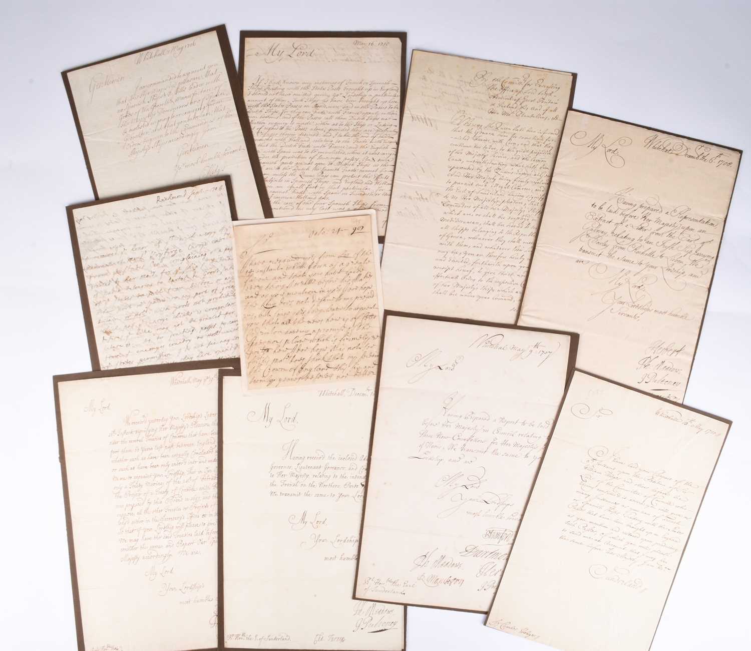 Lot 200 - BOARD OF TRADE LETTERS, 1706–1711